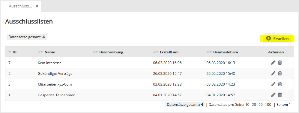 Abonnentenlisten in pmailer Abonnentenlisten in pmailer