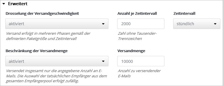 Versand - Erweitert Versand - Erweitert